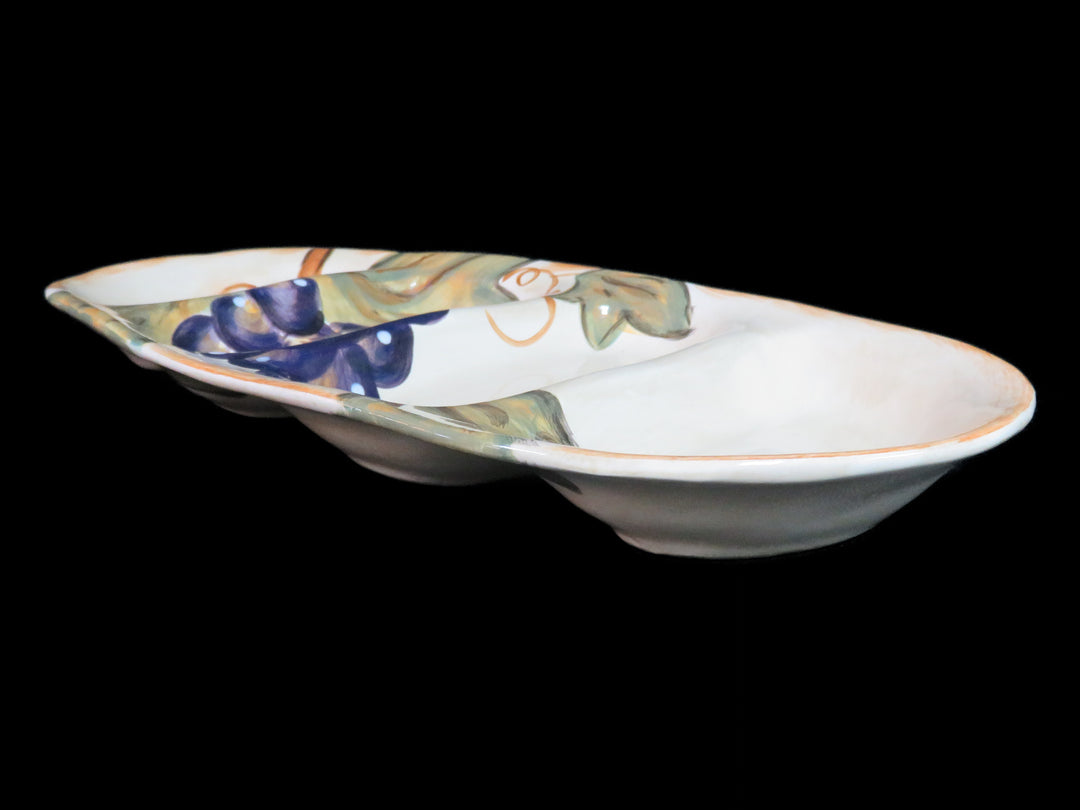 Hand Painted Divided Dish