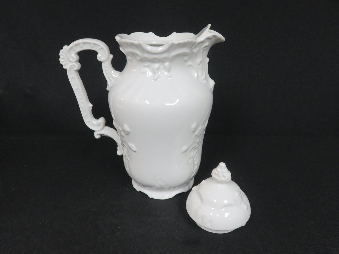 Vintage White Coffee Pot