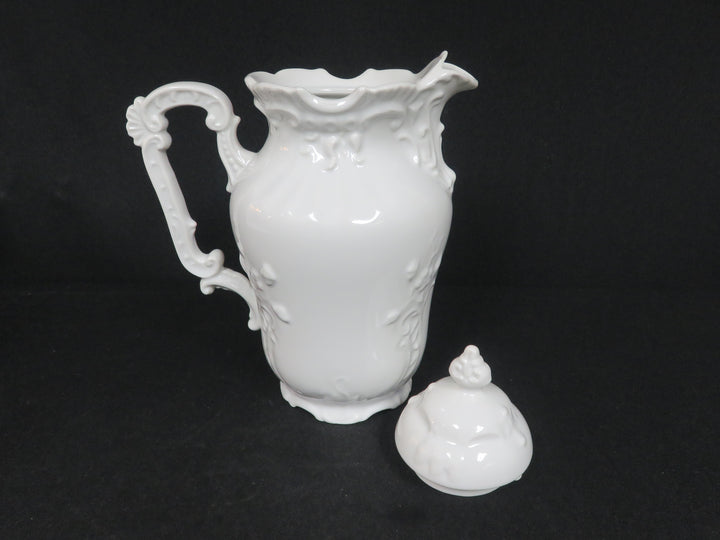 Vintage White Coffee Pot