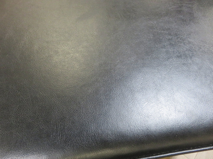 Black Leather Ottoman