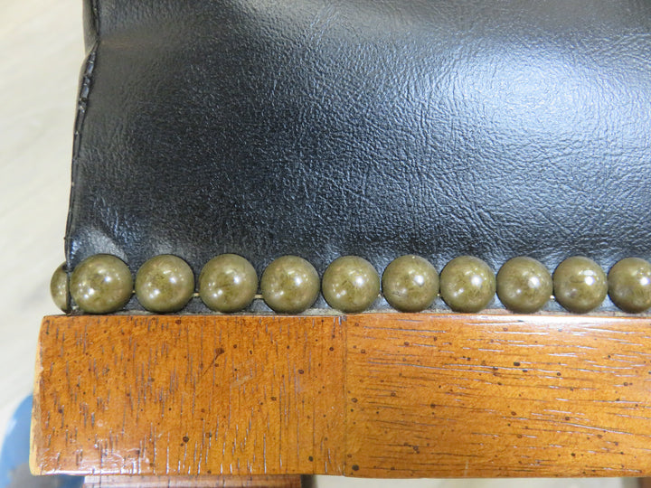 Black Leather Ottoman