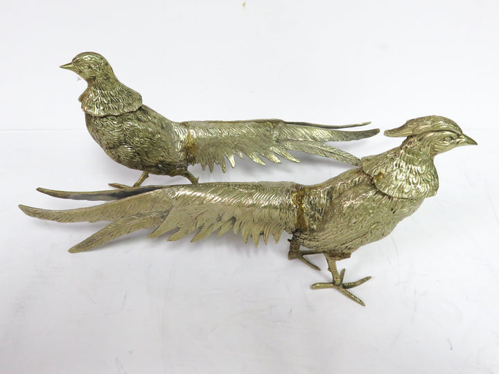 Vintage Brass Pheasants