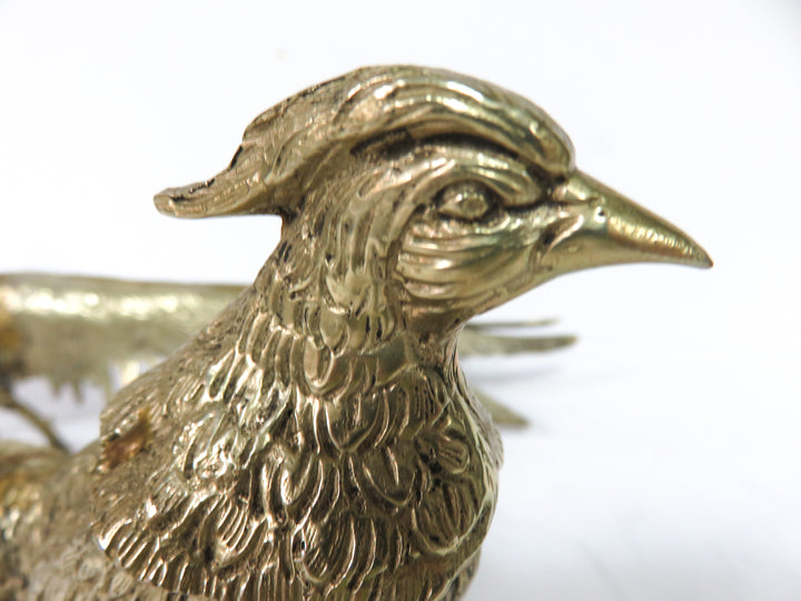 Vintage Brass Pheasants