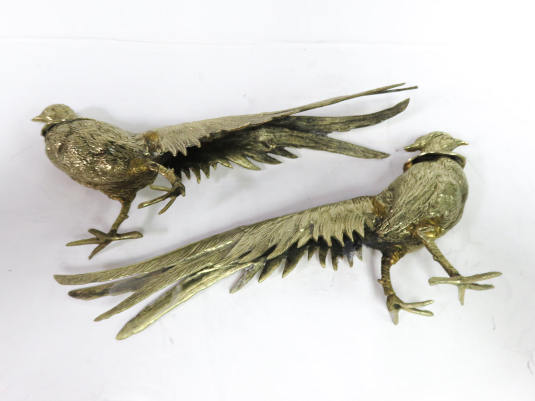 Vintage Brass Pheasants