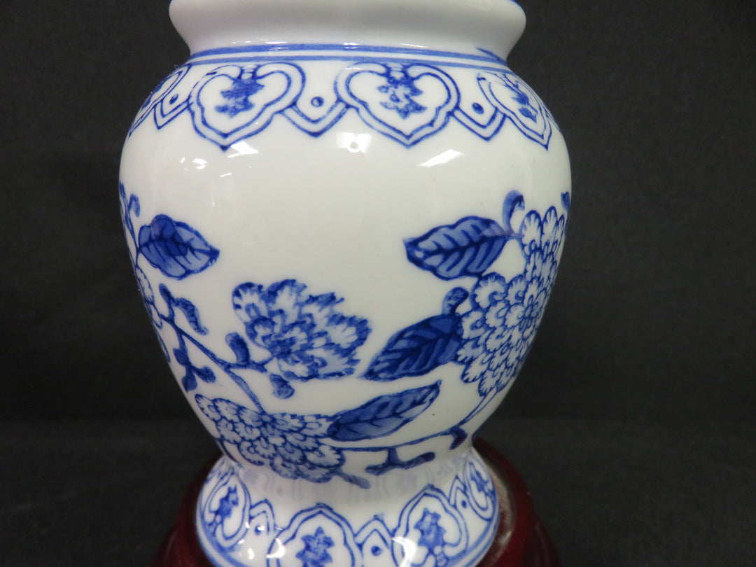 Blue and White Accent Lamp
