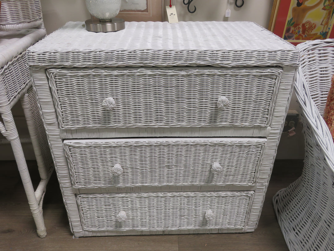 White Wicker Chest