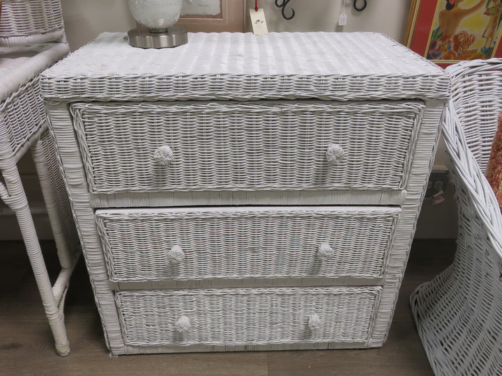 White Wicker Chest