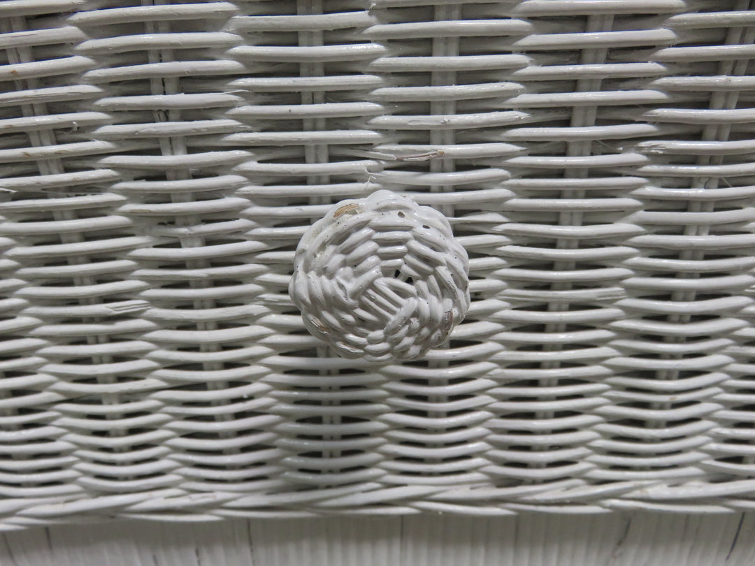 White Wicker Chest