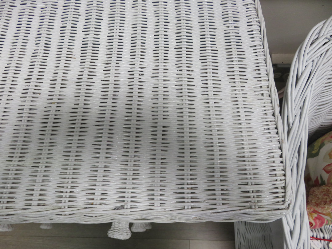 White Wicker Chest