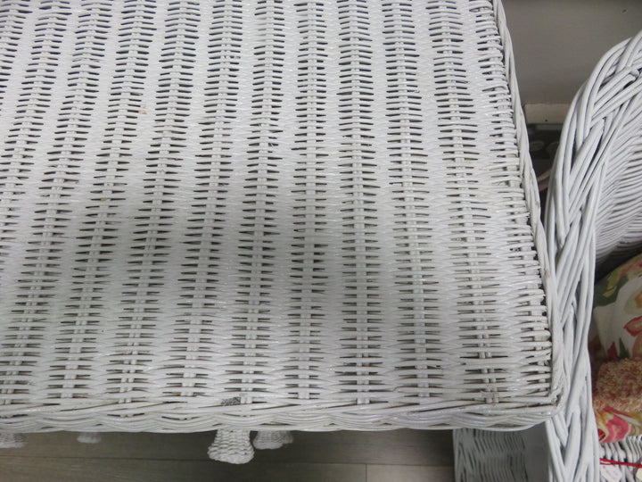 White Wicker Chest
