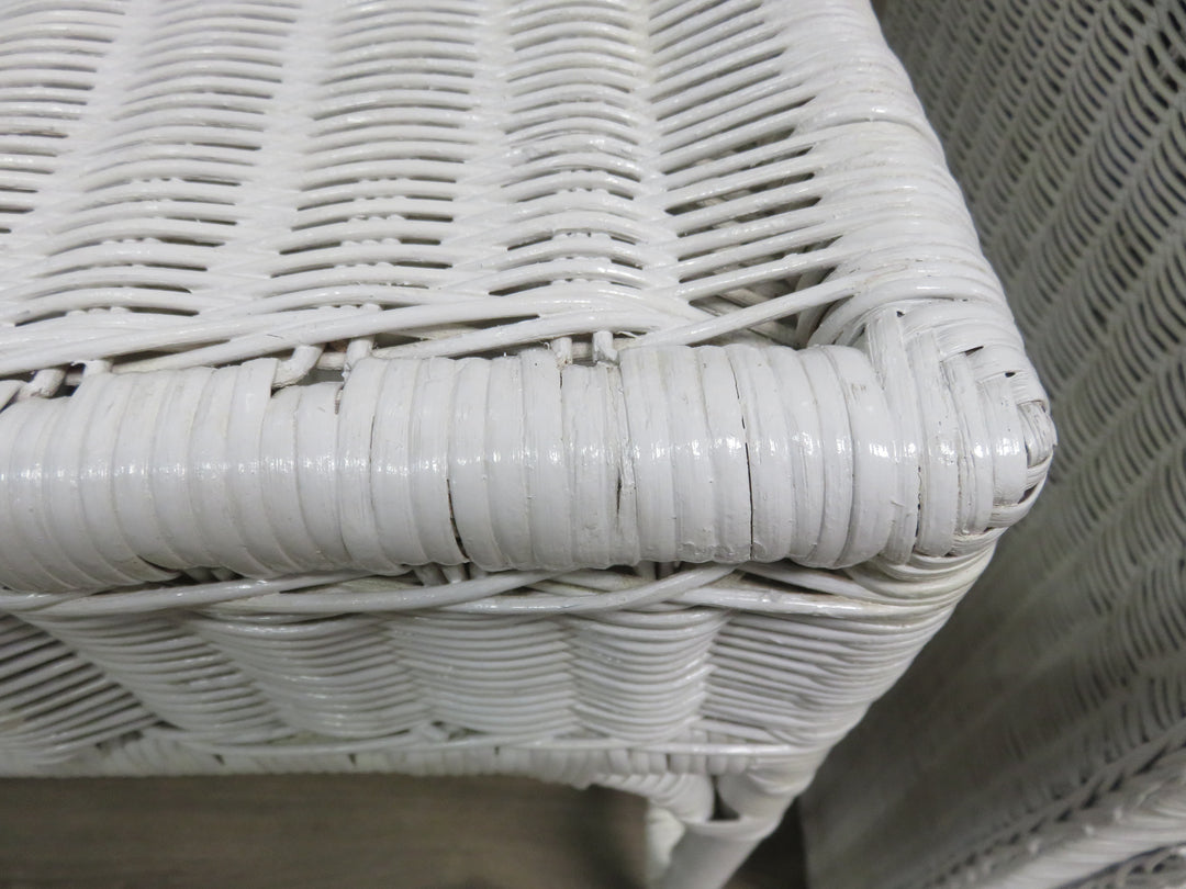 White Wicker Desk/Vanity