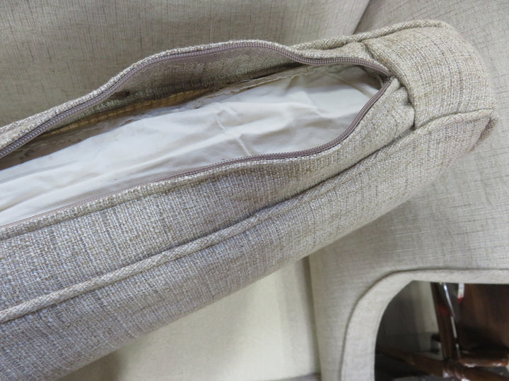 Upholstered Camelback Love Seat