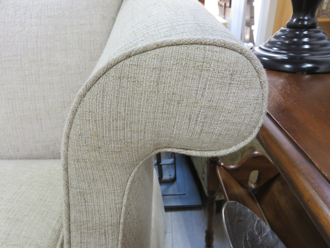 Upholstered Camelback Love Seat