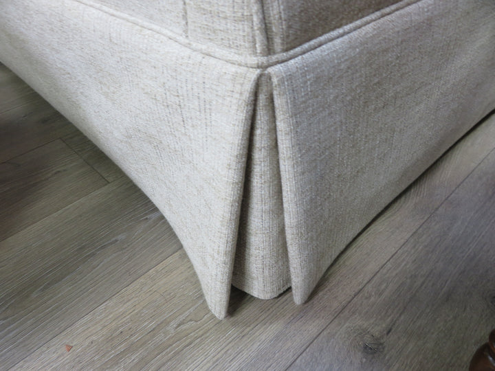 Upholstered Camelback Love Seat