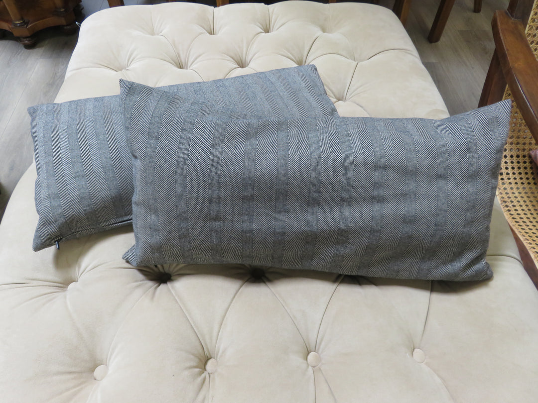 Pair of Herringbone Throw Pillows