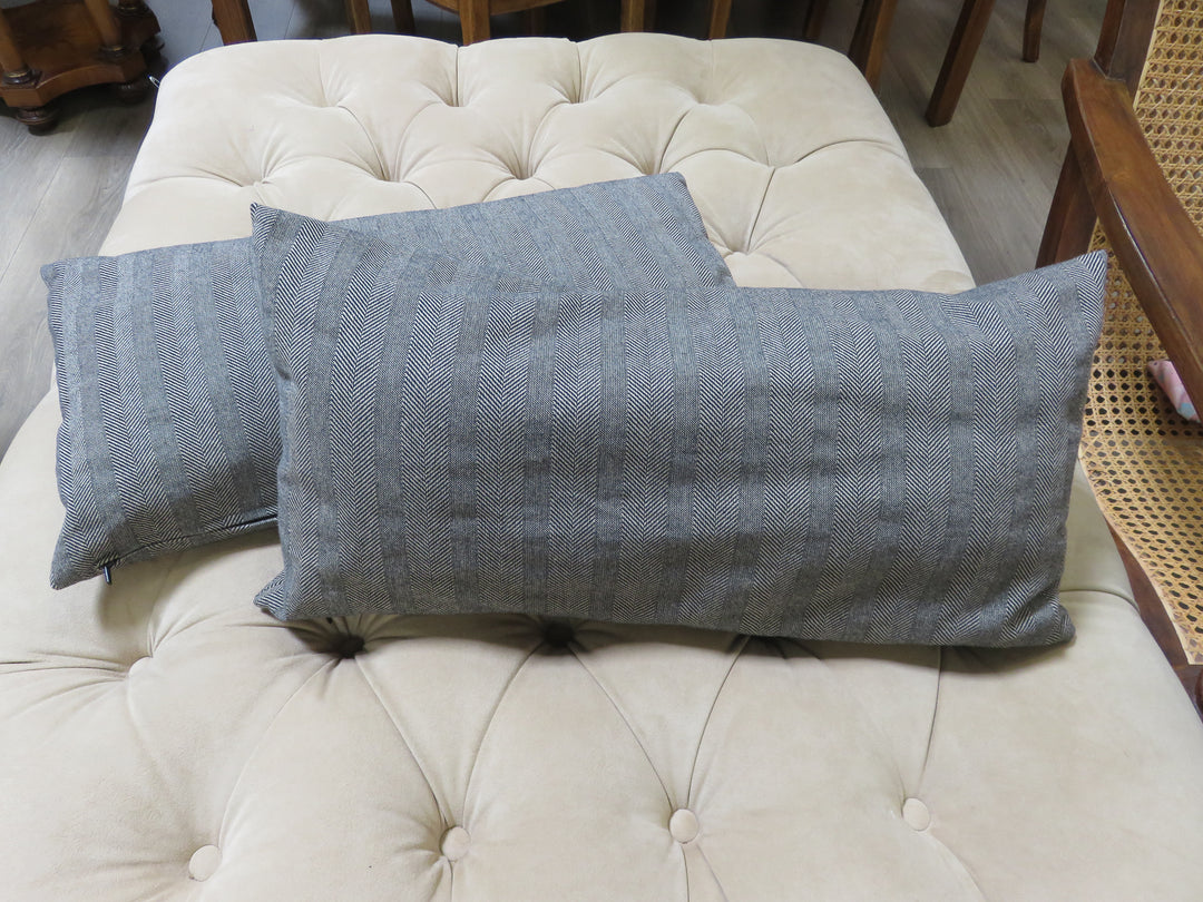 Pair of Herringbone Throw Pillows