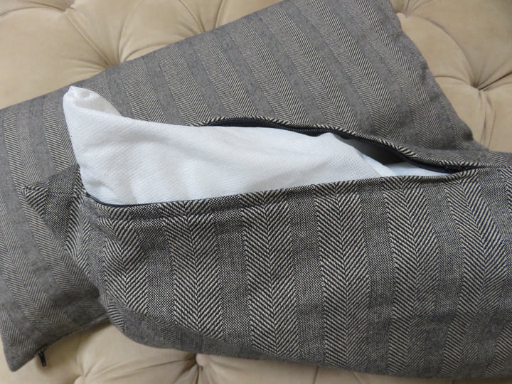 Pair of Herringbone Throw Pillows