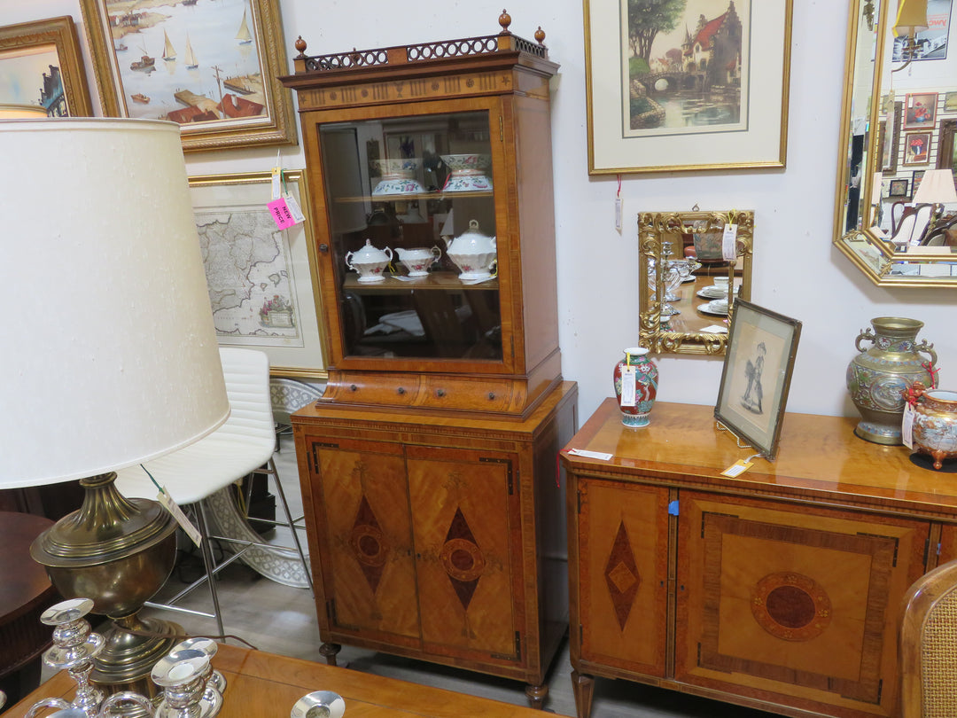 Antique Biedermeier-Style Secretary Desk