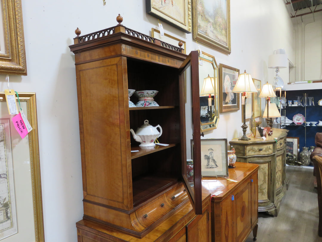 Antique Biedermeier-Style Secretary Desk