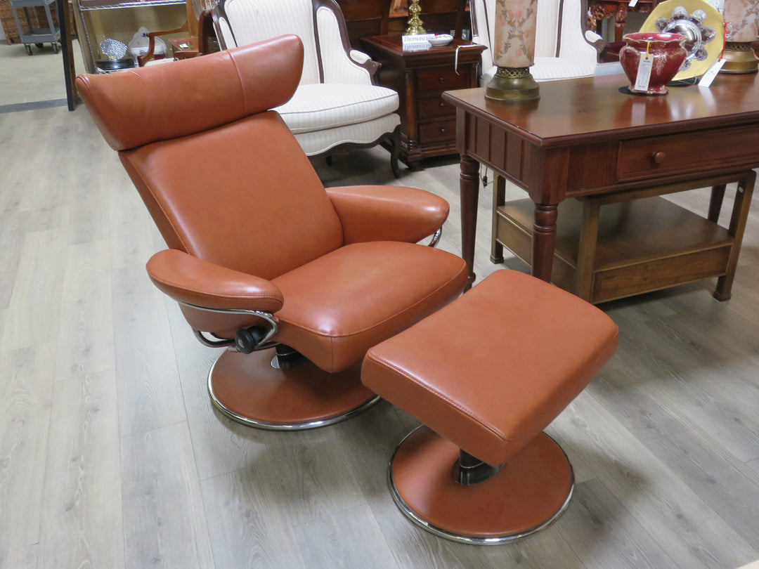 Ekornes Stressless Jazz Recliner & Ottoman