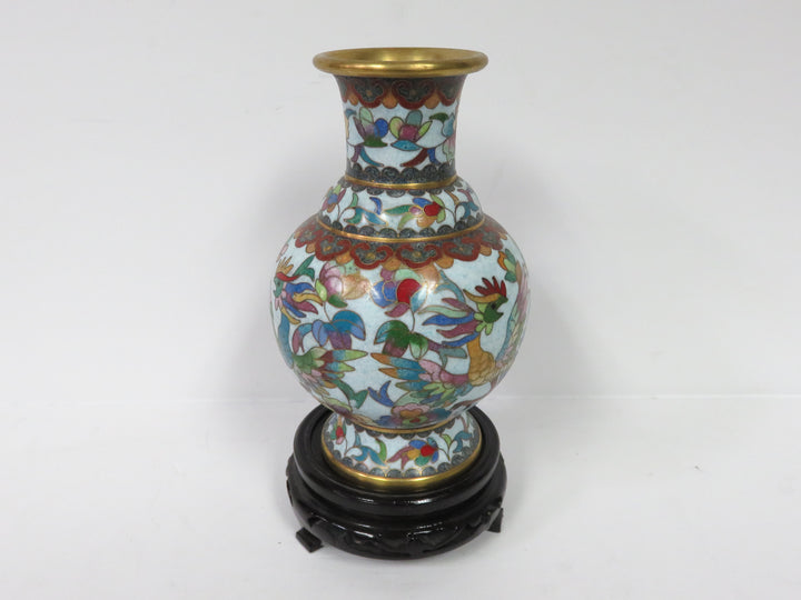 Cloisonne Vase on Stand
