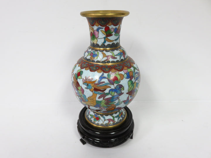 Cloisonne Vase on Stand