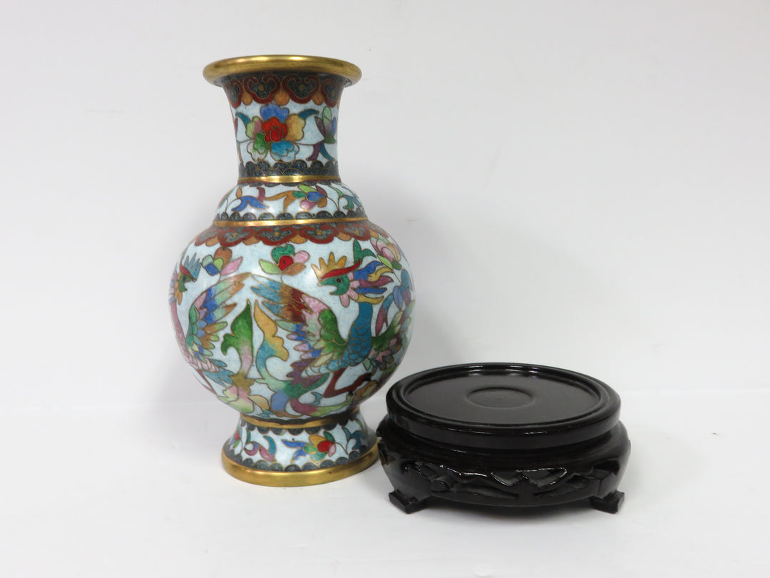 Cloisonne Vase on Stand