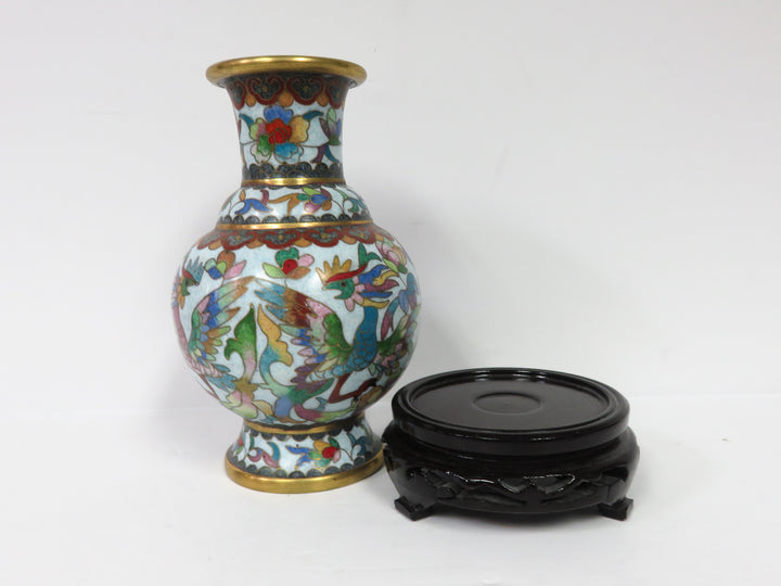 Cloisonne Vase on Stand