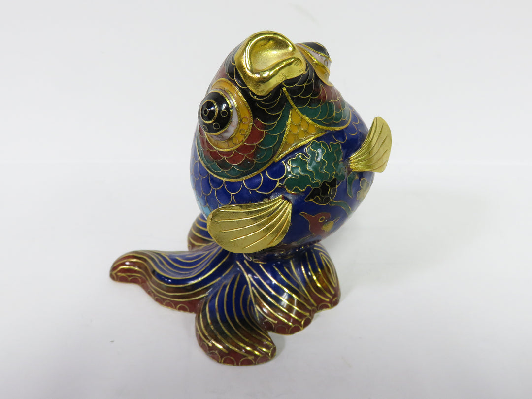 Cloisonne Enameled Fish Figurine