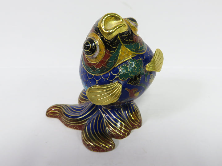Cloisonne Enameled Fish Figurine