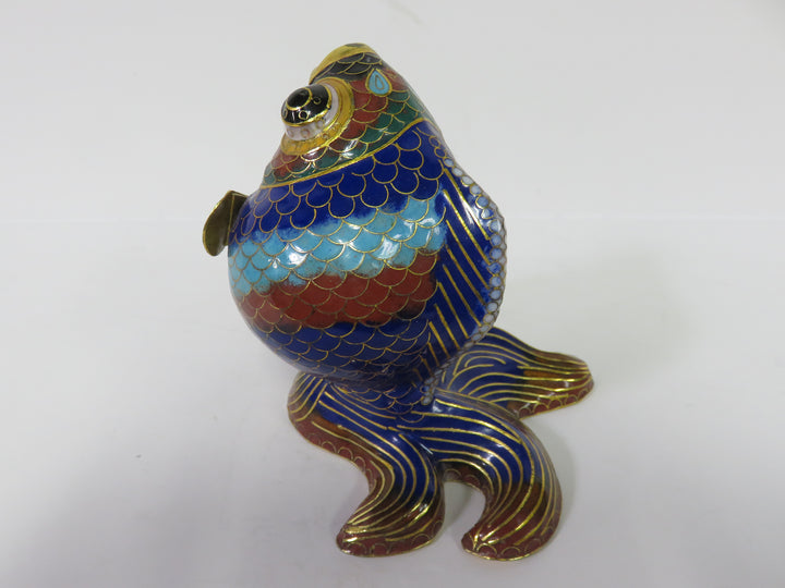Cloisonne Enameled Fish Figurine