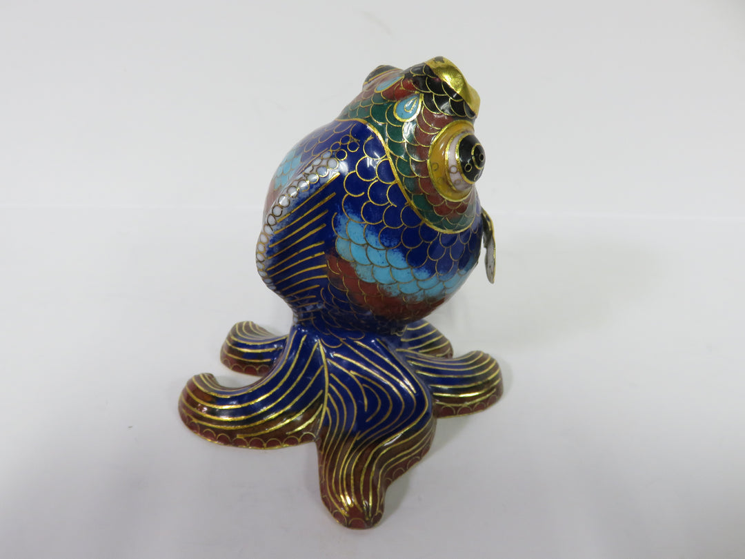 Cloisonne Enameled Fish Figurine