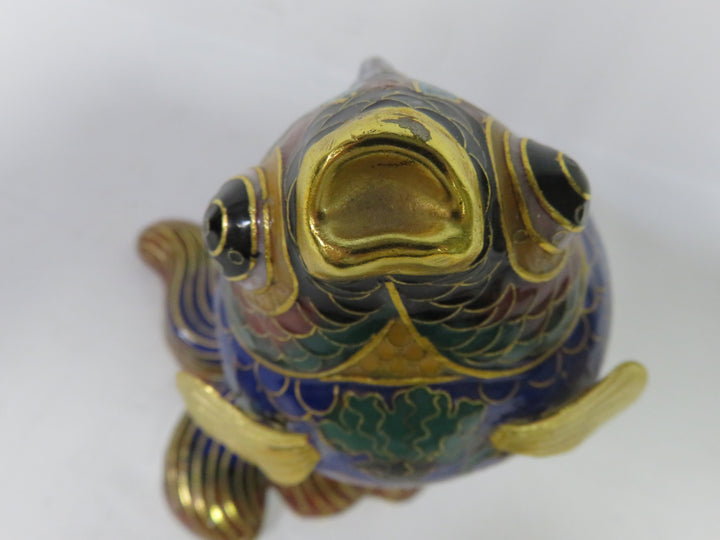 Cloisonne Enameled Fish Figurine
