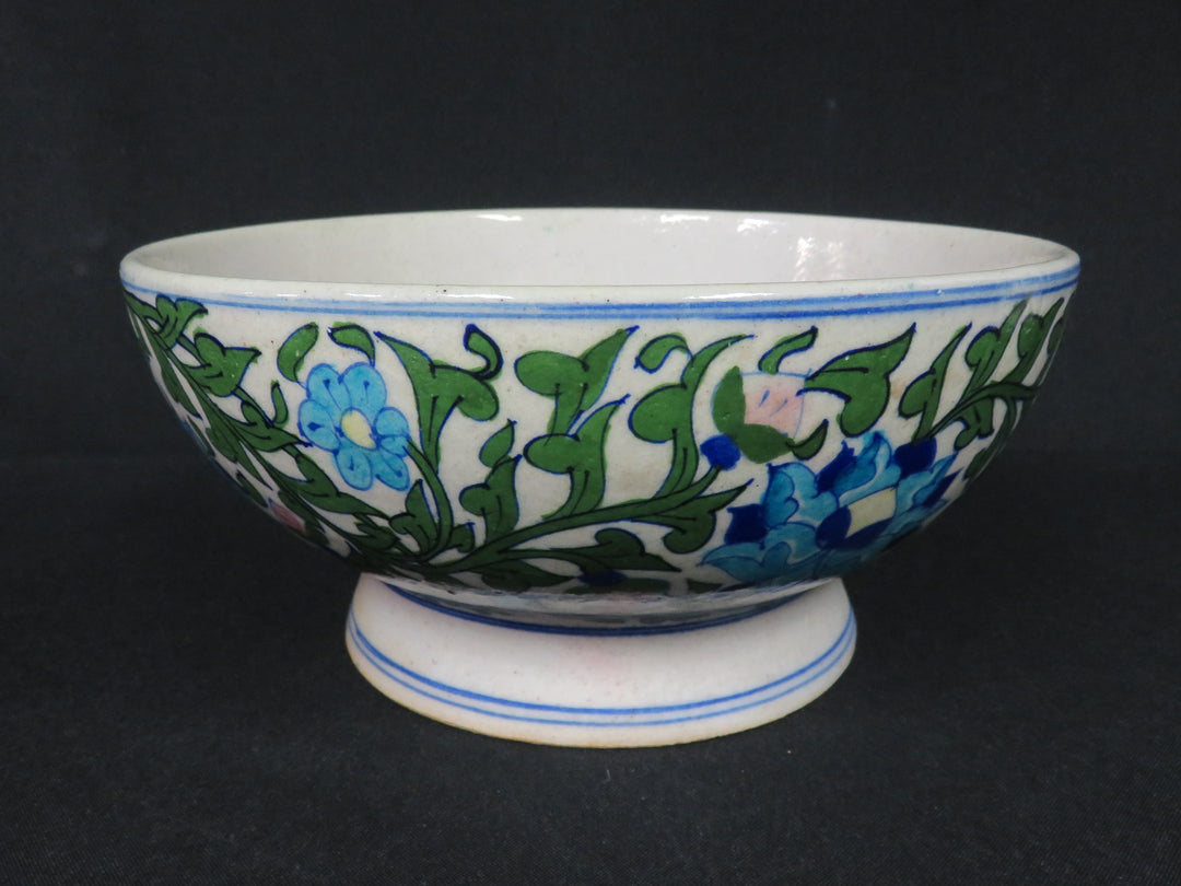 Floral & Vine Footed Bowl