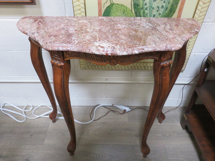 Vintage Demilune Console Table