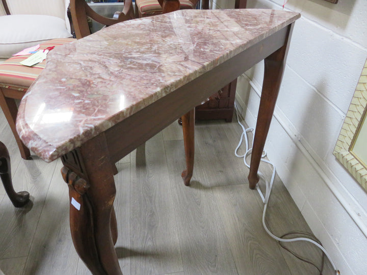 Vintage Demilune Console Table