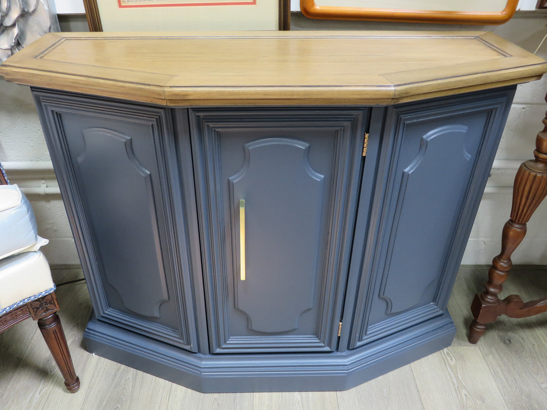 Blue Painted Storage Cabinet