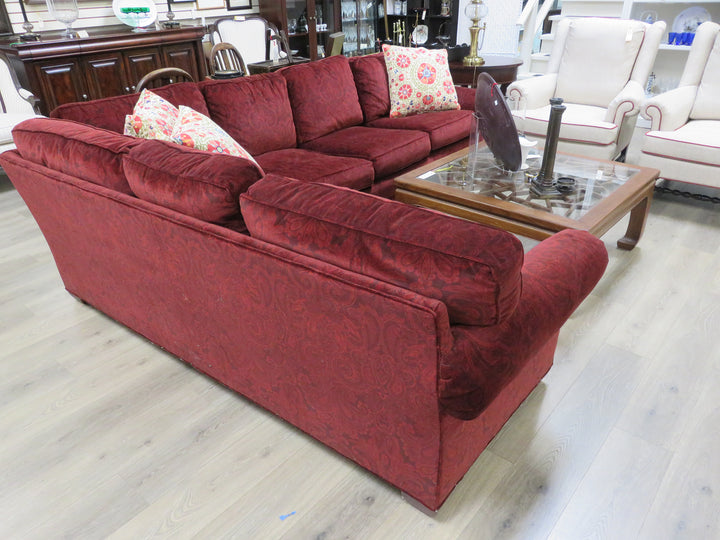 Custom Paisley Jacquard Sectional Sofa