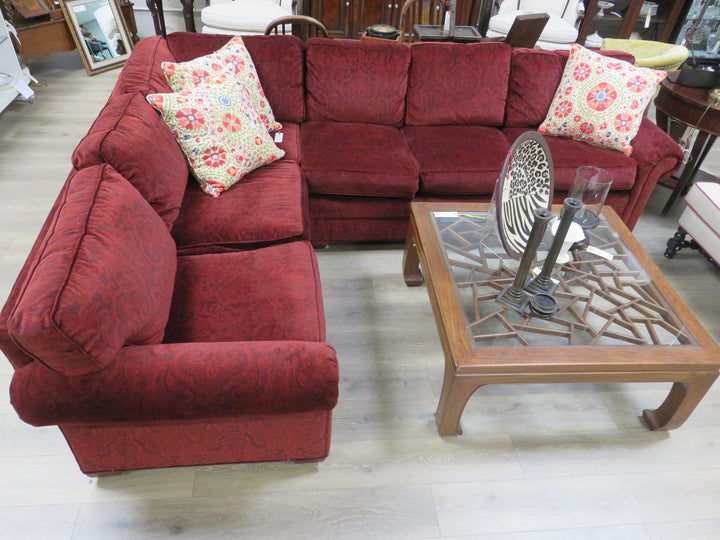 Custom Paisley Jacquard Sectional Sofa
