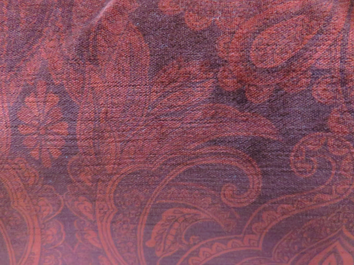 Custom Paisley Jacquard Sectional Sofa
