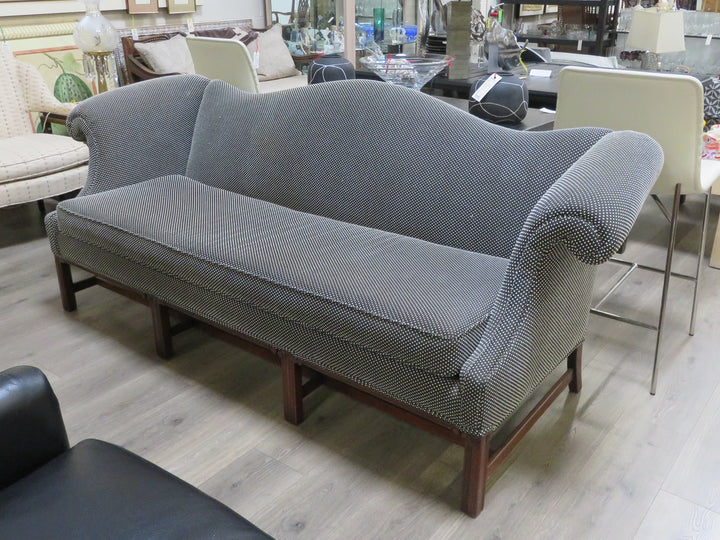Black & White Camelback Sofa