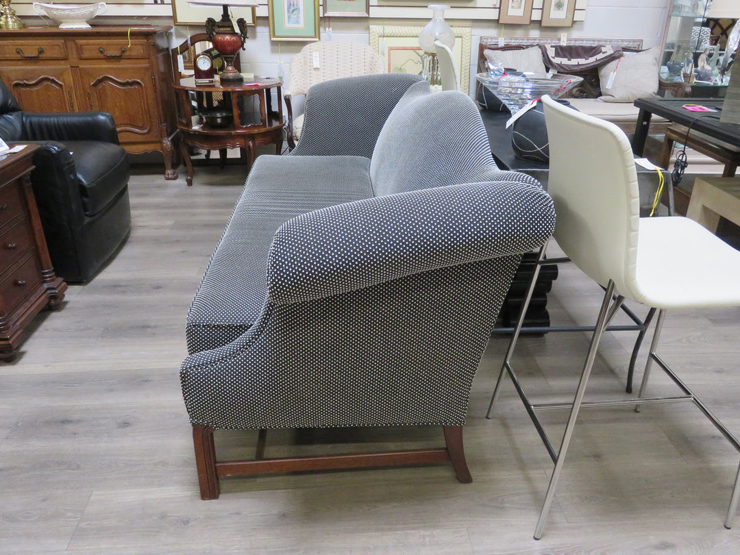 Black & White Camelback Sofa