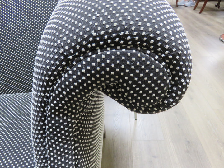 Black & White Camelback Sofa