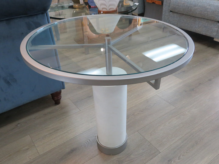 Concrete & Glass Side Table