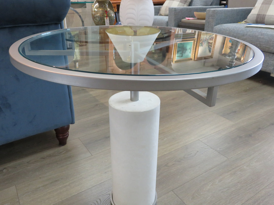 Concrete & Glass Side Table