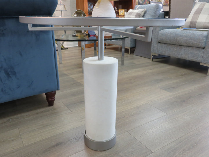 Concrete & Glass Side Table