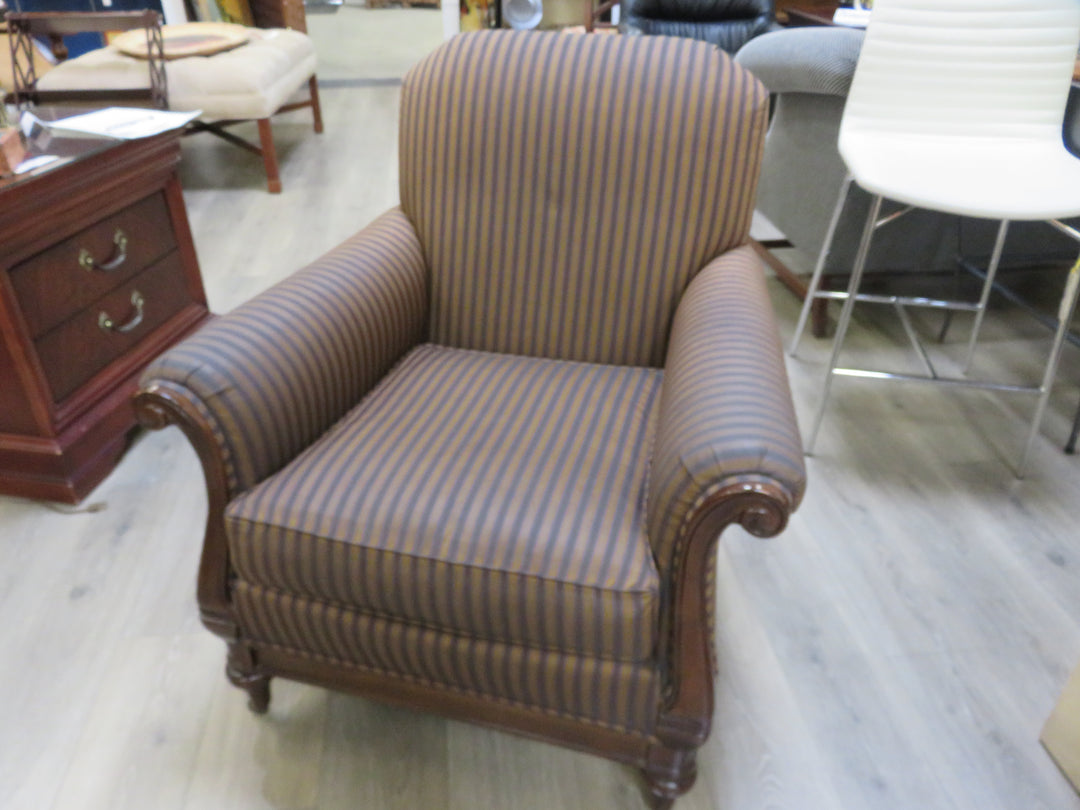 Drexel Heritage Striped Arm Chair