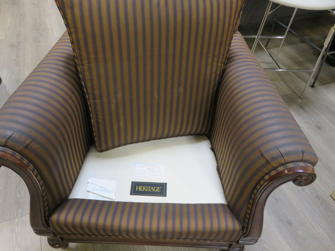 Drexel Heritage Striped Arm Chair