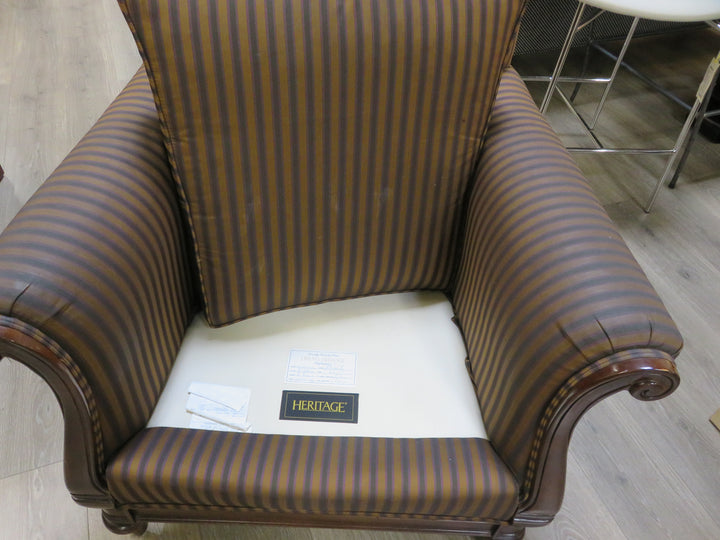 Drexel Heritage Striped Arm Chair