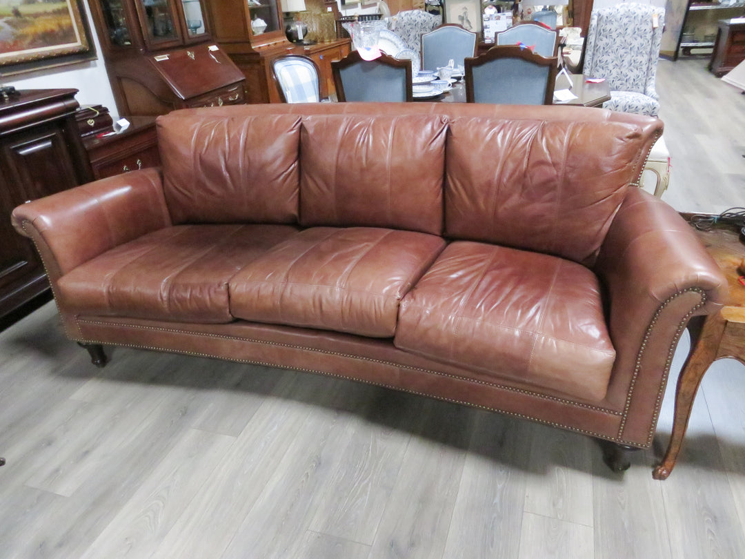 Plunkett Brown Leather Sofa